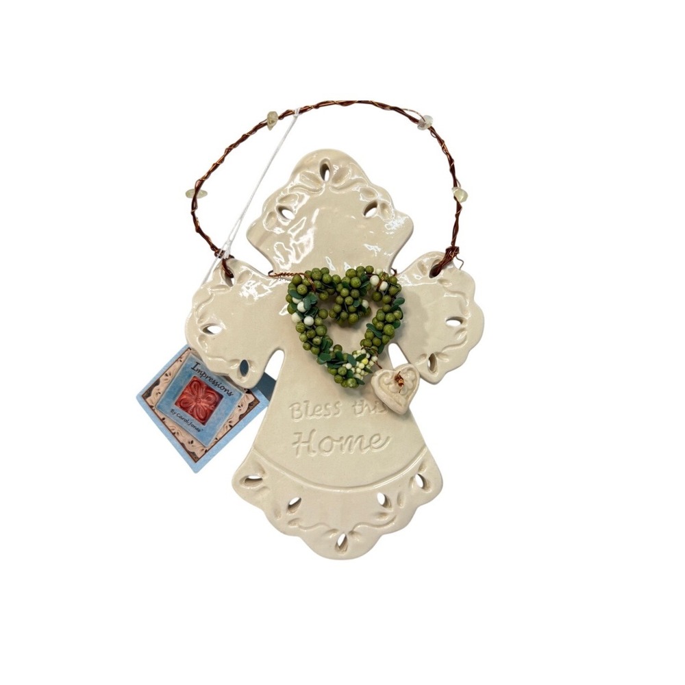 Ceramic Cross New Home Decor Gift Impressions Carol Jones Decor White